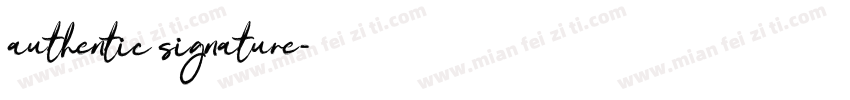 authentic signature字体转换